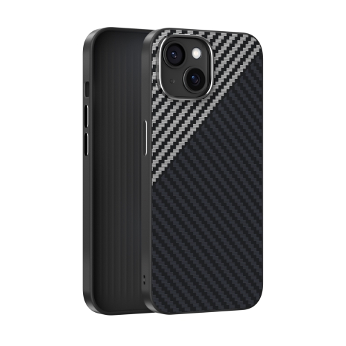 

For iPhone 14 ABEEL C Carbon Fiber Series 6D Micro Relief MagSafe Phone Case(Black Grey)