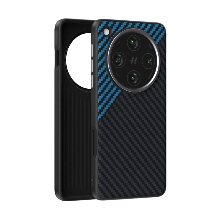 

For OPPO Find X8 ABEEL C Carbon Fiber Series 6D Micro Relief MagSafe Phone Case(Black Blue)