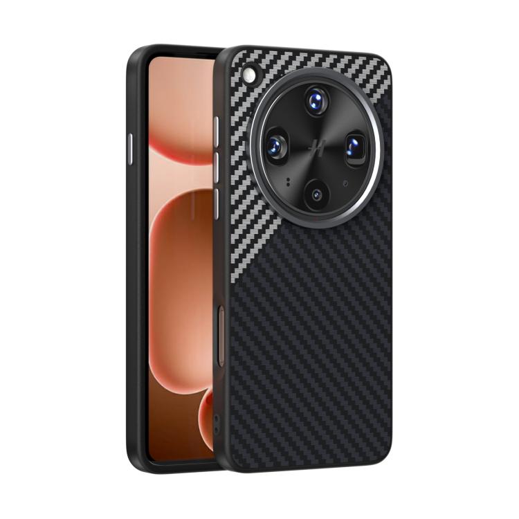 

For OPPO Find X8 Ultra ABEEL C Carbon Fiber Series 6D Micro Relief MagSafe Phone Case(Black Grey)