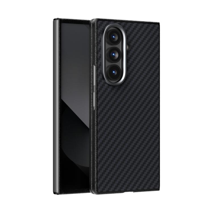 

For Samsung Galaxy Z Fold7 5G ABEEL C Carbon Fiber Series 6D Micro Relief MagSafe Phone Case(Black)