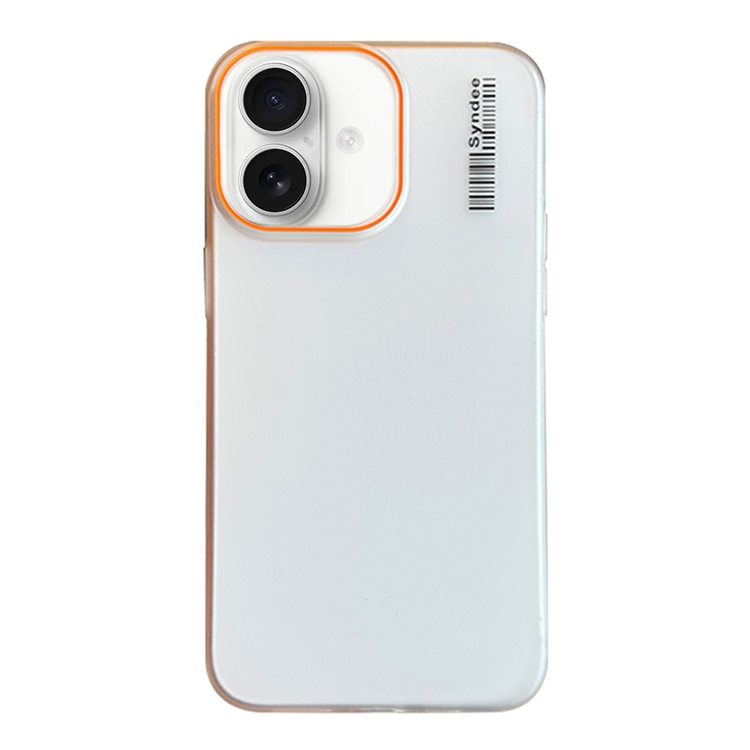

For iPhone 16 Soft Sandy Skin Feel Translucent PC Phone Case(Transparent White)