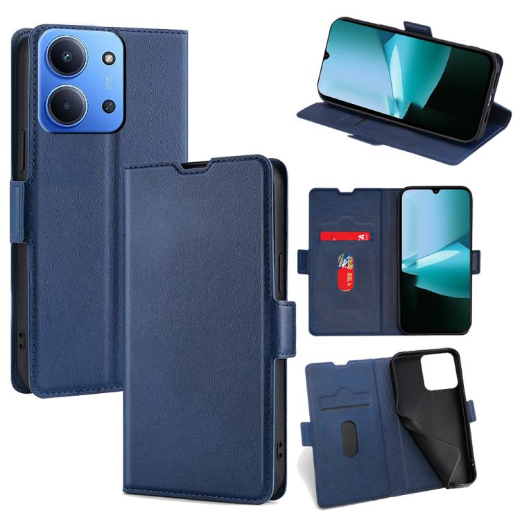 

For Redmi 15C 5G / 4G EU 173mm / Poco C85 5G Ultra-thin Voltage Side Buckle Horizontal Flip Leather Phone Case(Blue)
