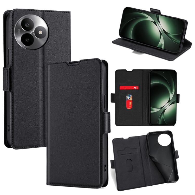 

For Redmi K80 Ultra Ultra-thin Voltage Side Buckle Horizontal Flip Leather Phone Case(Black)