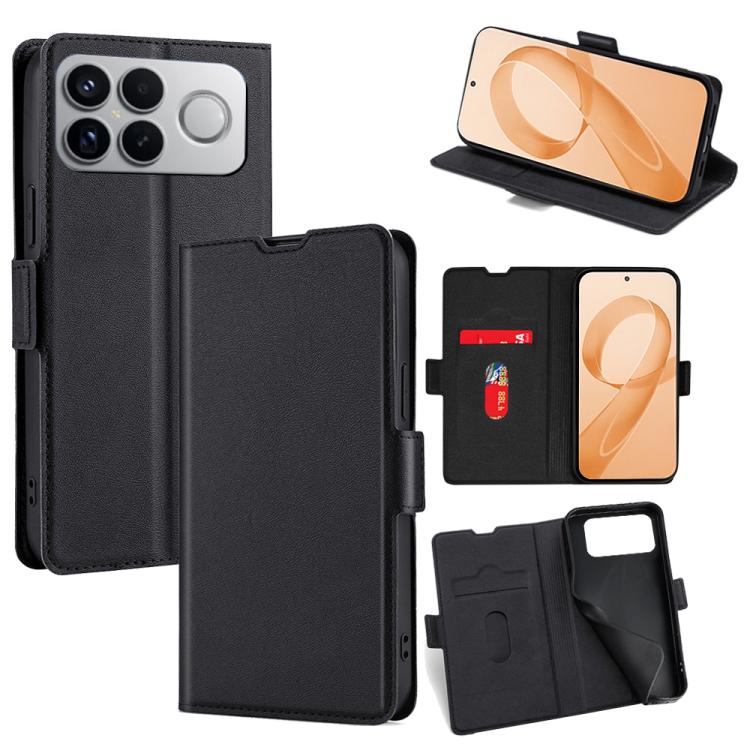

For Redmi K90 Pro Max 5G / Poco F8 Ultra Ultra-thin Voltage Side Buckle Horizontal Flip Leather Phone Case(Black)