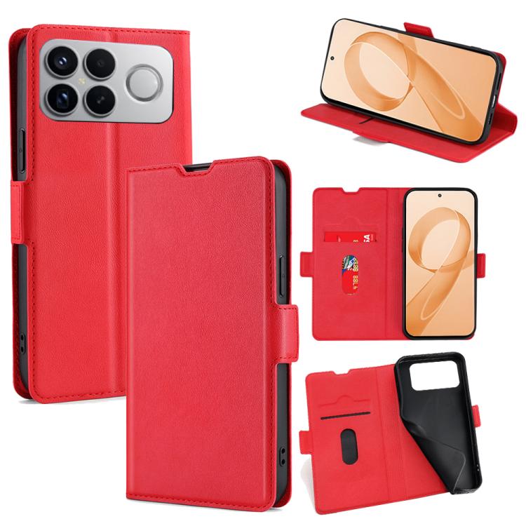 

For Redmi K90 Pro Max 5G Ultra-thin Voltage Side Buckle Horizontal Flip Leather Phone Case(Red)