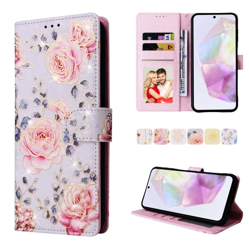 

For Samsung Galaxy A26 5G Bronzing Painting RFID Leather Phone Case(Pastoral Rose)