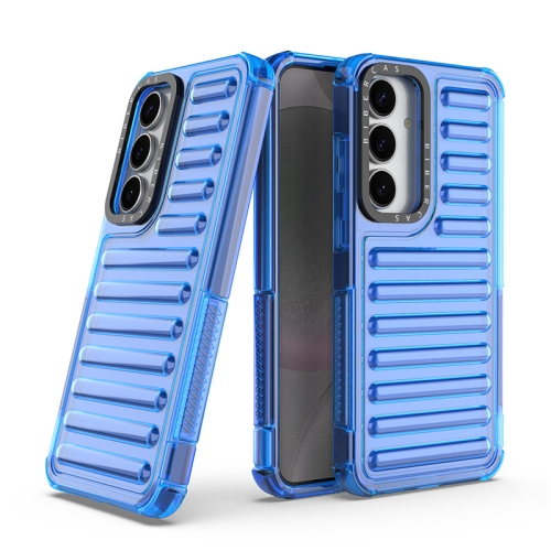 

For Samsung Galaxy S25+ 5G High Transparency TPU Hybrid PC Airbag Phone Case(Transparent Blue)