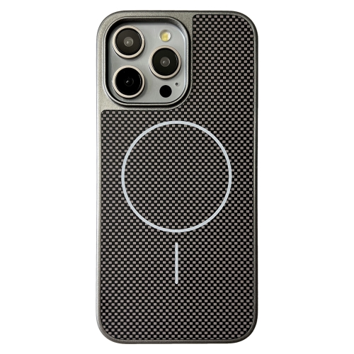 

For iPhone 15 Pro Max Pita Series MagSafe TPU + PC Texture Phone Case(Grey)