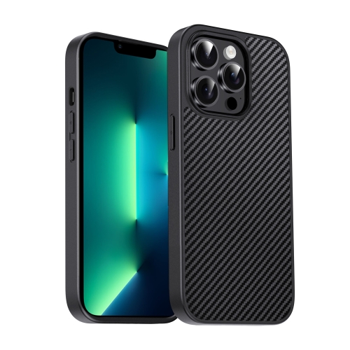 

For iPhone 13 Pro Pita Series TPU + PC Texture Phone Case(Black)