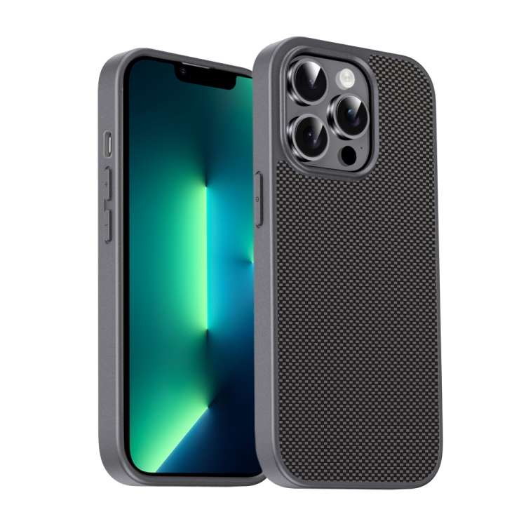 

For iPhone 13 Pro Pita Series TPU + PC Texture Phone Case(Grey)