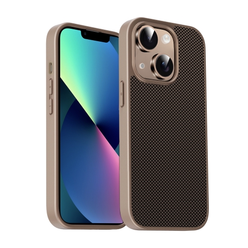 

For iPhone 13 Pita Series TPU + PC Texture Phone Case(Gold)