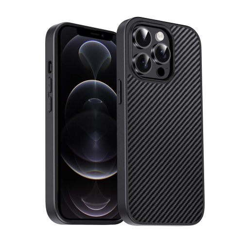 

For iPhone 12 Pro Max Pita Series TPU + PC Texture Phone Case(Black)