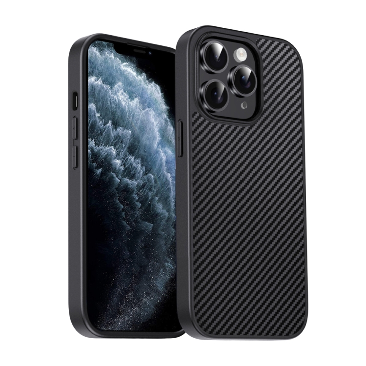 

For iPhone 11 Pro Max Pita Series TPU + PC Texture Phone Case(Black)
