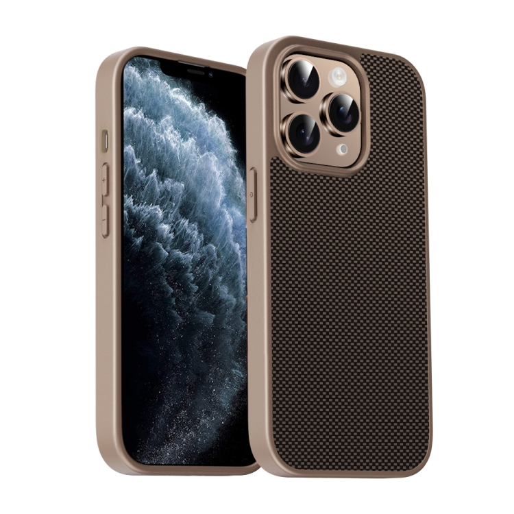 

For iPhone 11 Pro Pita Series TPU + PC Texture Phone Case(Gold)