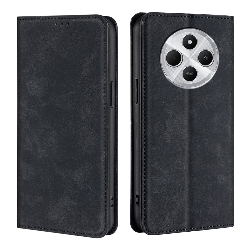 

For Redmi 14C 4G Skin Feel Magnetic Leather Phone Case(Black)