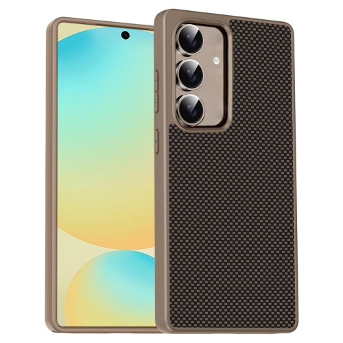 

For Samsung Galaxy S24 FE 5G Pita Series TPU + PC Texture Phone Case(Gold)