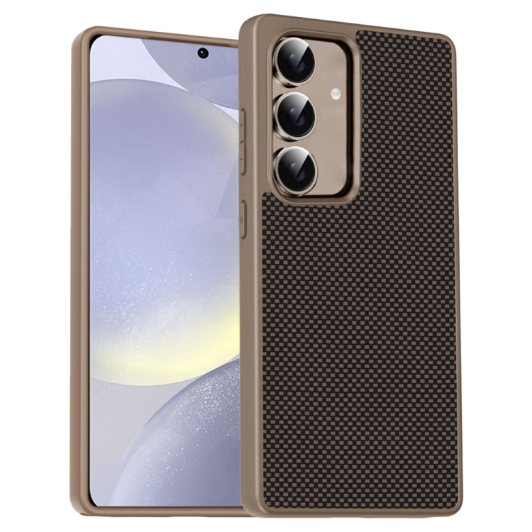 

For Samsung Galaxy S24+ 5G Pita Series TPU + PC Texture Phone Case(Gold)
