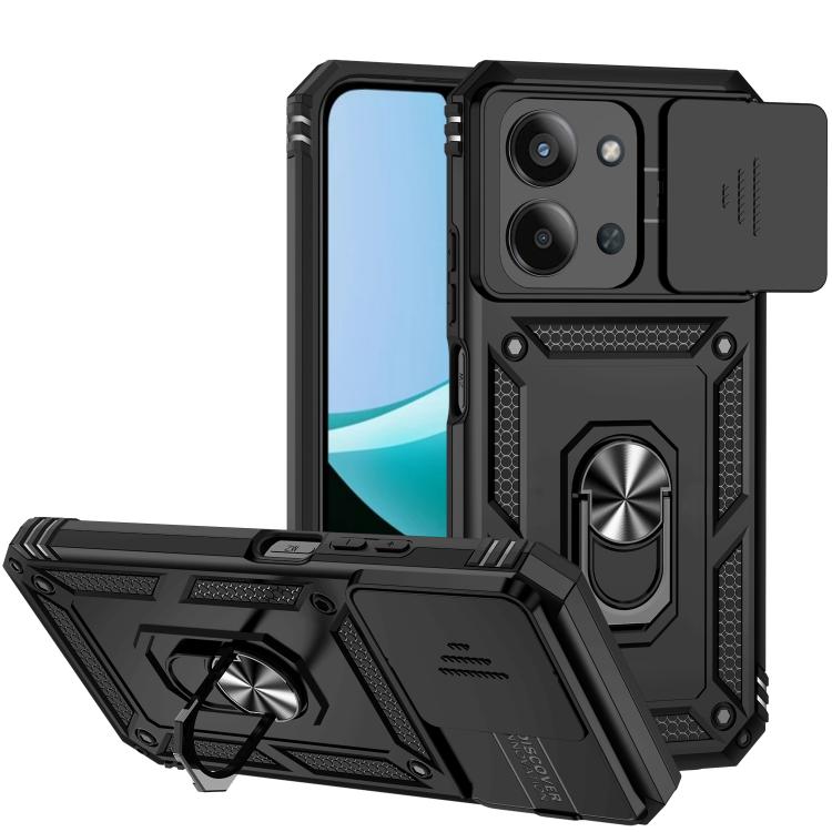 

For Redmi 15C 5G / 4G EU 173mm Sliding Camshield Holder Phone Case(Black)