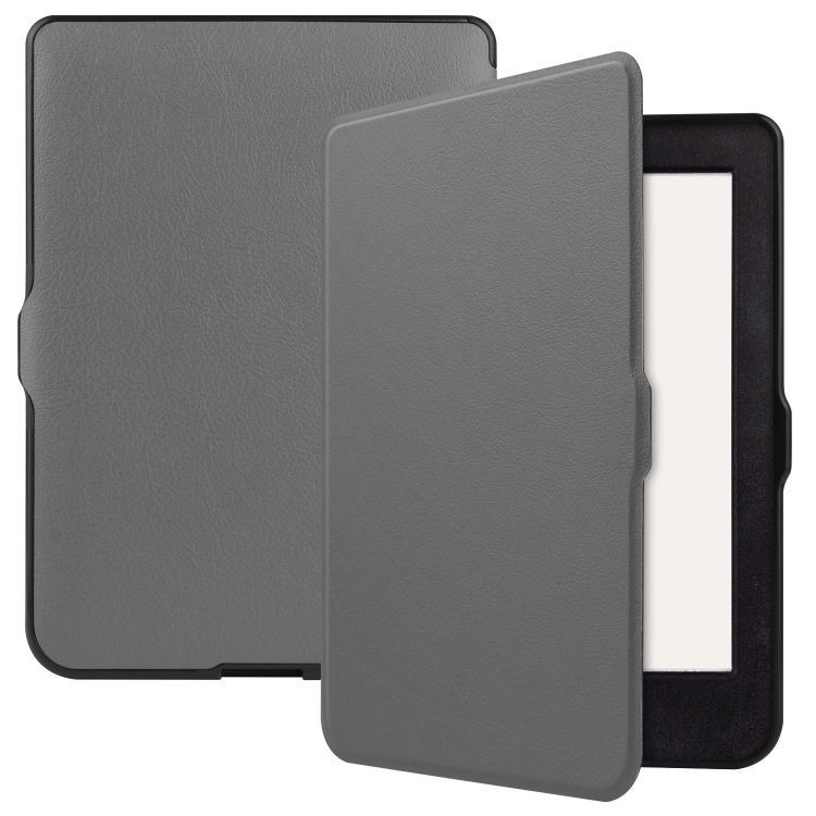 

For KOBO Nia 6 inch Solid Color Horizontal Flip TPU + PU Leather Case, with Holder / Wake-up Function(Grey)