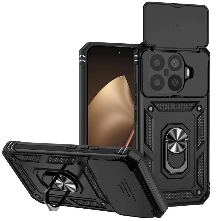 

For Xiaomi 15T Pro 5G Global Sliding Camshield Holder Phone Case(Black)