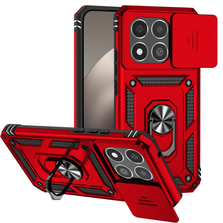 

For Xiaomi 15T 5G Global Sliding Camshield Holder Phone Case(Red)