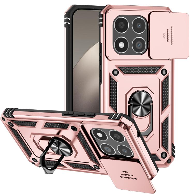 

For Xiaomi 15T 5G Global Sliding Camshield Holder Phone Case(Rose Gold)