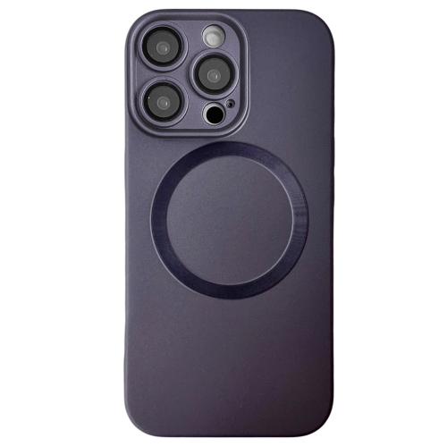 

For iPhone 15 Pro Max Metallic Paint CD Texture MagSafe TPU Phone Case(Grey)