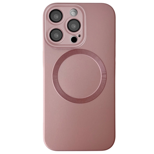 

For iPhone 13 Pro Metallic Paint CD Texture MagSafe TPU Phone Case(Pink)