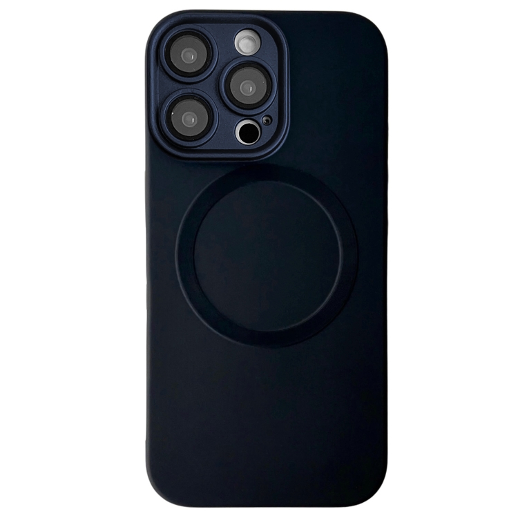 

For iPhone 12 Pro Metallic Paint CD Texture MagSafe TPU Phone Case(Black)