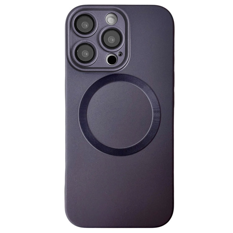 

For iPhone 12 Pro Max Metallic Paint CD Texture MagSafe TPU Phone Case(Grey)