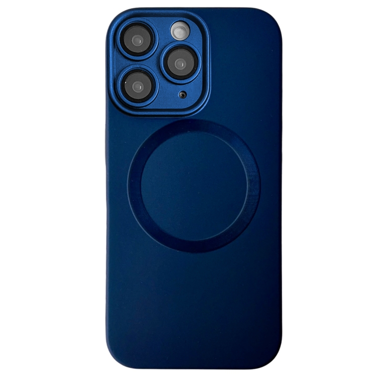

For iPhone 11 Pro Metallic Paint CD Texture MagSafe TPU Phone Case(Dark Blue)