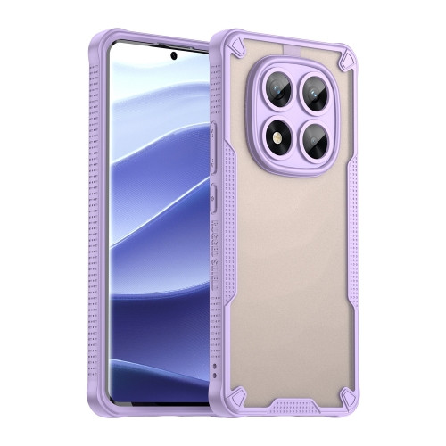 

For Redmi Note 14 Pro 5G Armor Glaze PC Hybrid TPU Phone Case(Purple)