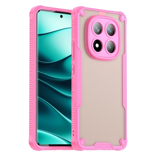 

For Redmi Note 14 Pro+ 5G Armor Glaze PC Hybrid TPU Phone Case(Pink)