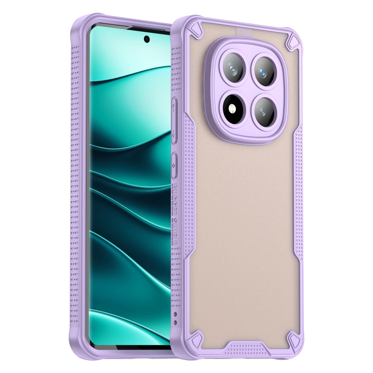 

For Redmi Note 14 Pro+ 5G Armor Glaze PC Hybrid TPU Phone Case(Purple)