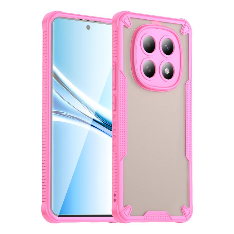 

For Redmi Note 15 4G / 5G Global 164mm Armor Glaze PC Hybrid TPU Phone Case(Pink)