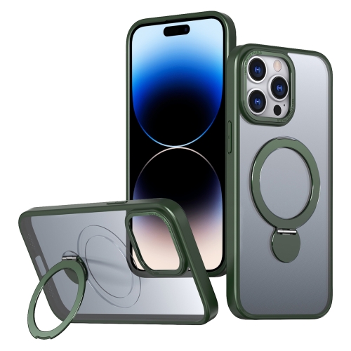 

For iPhone 14 Pro Max Wing Series Gen2 MagSafe Metal Ring Holder Phone Case(Green)