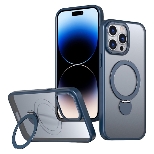 

For iPhone 14 Pro Wing Series Gen2 MagSafe Metal Ring Holder Phone Case(Blue)