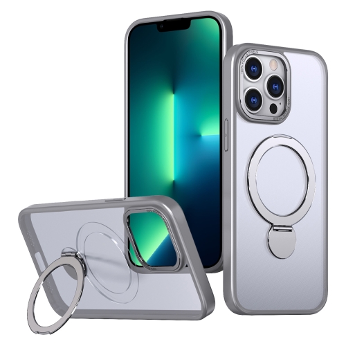

For iPhone 13 Pro Wing Series Gen2 MagSafe Metal Ring Holder Phone Case(Titanium Gray)