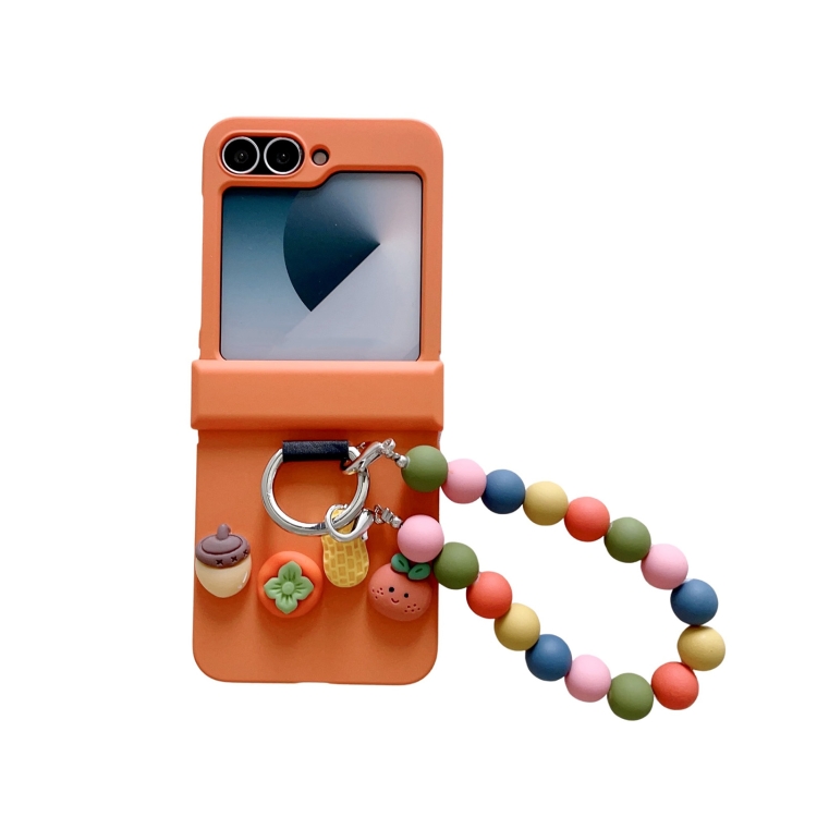 

For Samsung Galaxy Z Flip6 5G Good Things Happen Colored Oil Painting PC Phone Case(Chain)