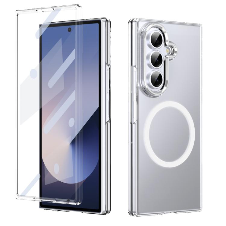 For Galaxy Z Fold8 Ultra 5G lce Folding Series MagSafe Integrated Clear PC Phone Case(Silver)