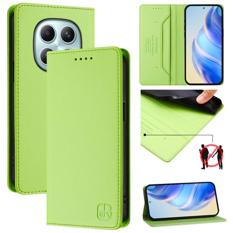 

For Redmi Note 15 5G Global 164mm RC01 Dual-Folded Magnetic Suction RFID Leather Phone Case(Grass Green)
