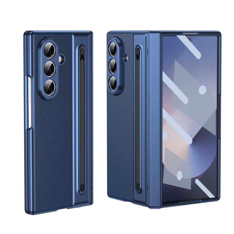 For Galaxy Z Fold8 Ultra 5G Integrated PC + PU Phone Case with Pen / Pen Box(Blue)