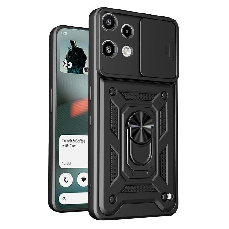 

For Nothing Phone 3a Lite Sliding Camera Cover Design TPU+PC Phone Case(Black)