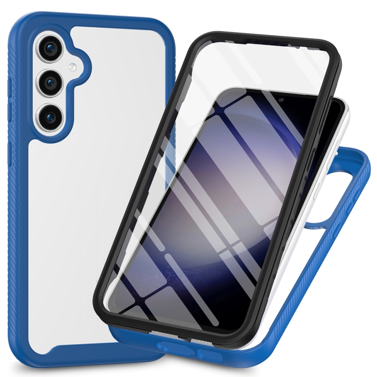 

For Samsung Galaxy S24 5G Starry Sky Solid Color Series PC + TPU Phone Case with PET Film(Royal Blue)