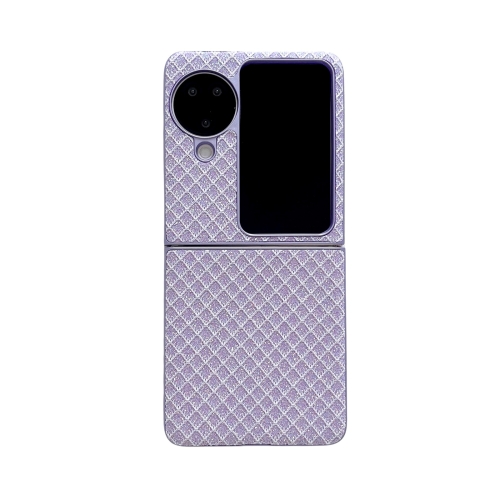 

For OPPO Find N3 Flip Sparkling Diamond Rhombus PC Phone Case(Purple)