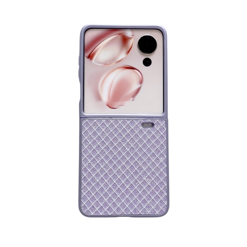 

For Honor Magic V Flip Sparkling Diamond Rhombus PC Phone Case(Purple)