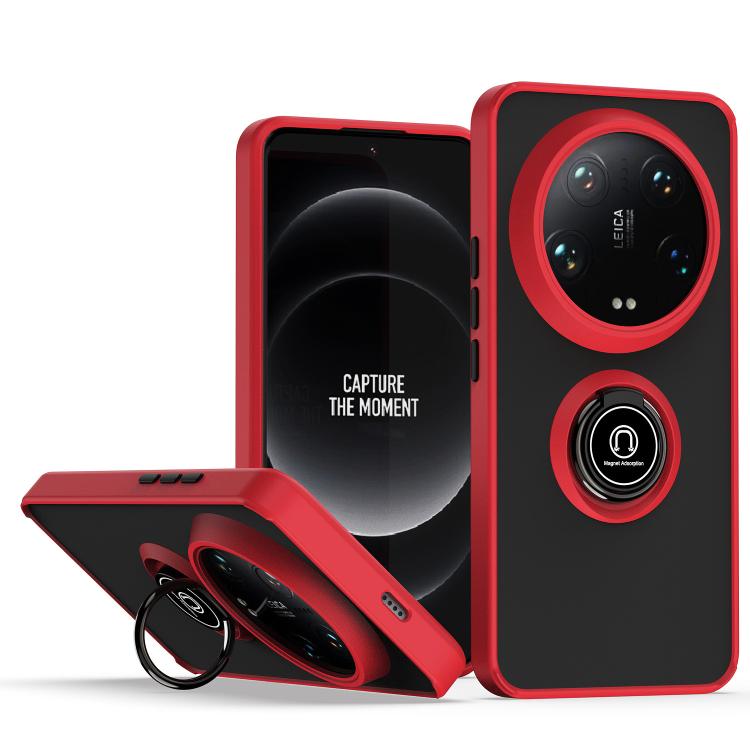 

For Xiaomi 14 Ultra Q Shadow 1 Series TPU + PC Phone Case with Ring(Red)