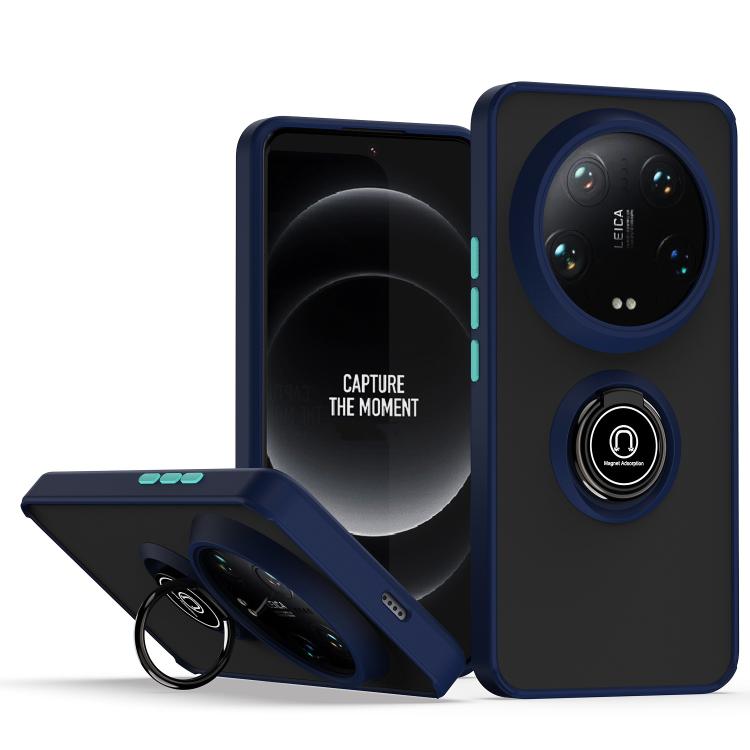 

For Xiaomi 14 Ultra Q Shadow 1 Series TPU + PC Phone Case with Ring(Royal Blue)
