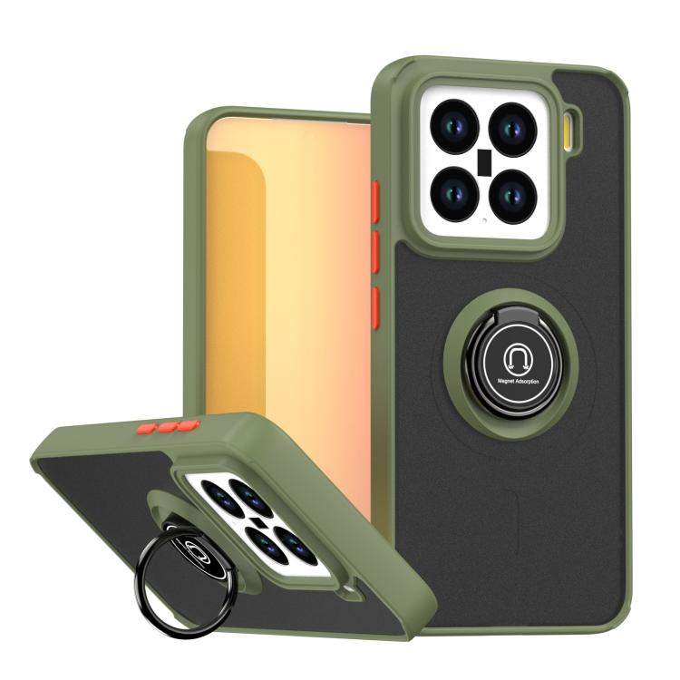 

For Xiaomi 15 Q Shadow 1 Series TPU + PC Phone Case with Ring(Army Green)