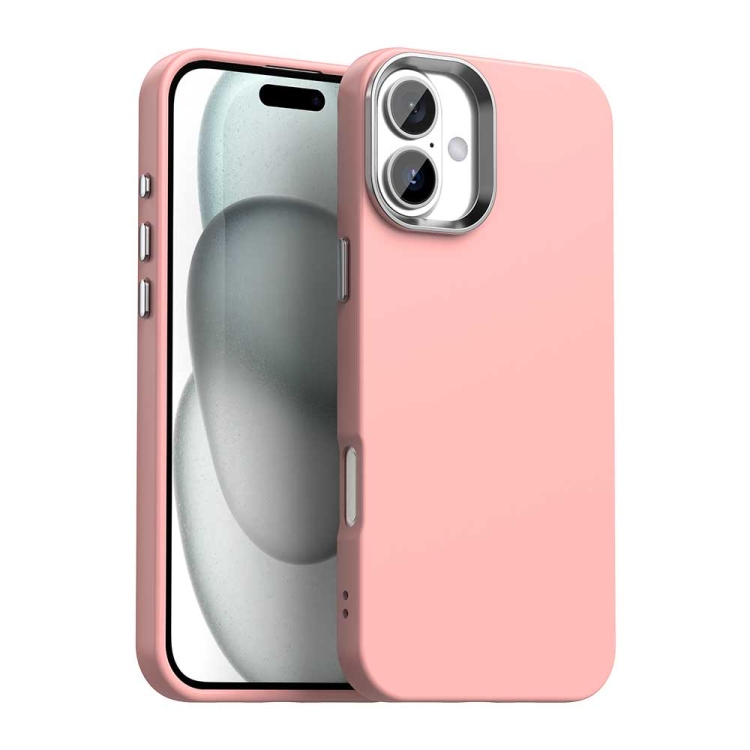 

For iPhone 16 Colorful Series Shockproof Phone Case(Pink)